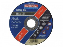 Faithfull Cut Off Wheel 115x3.2x22 Metal £1.39